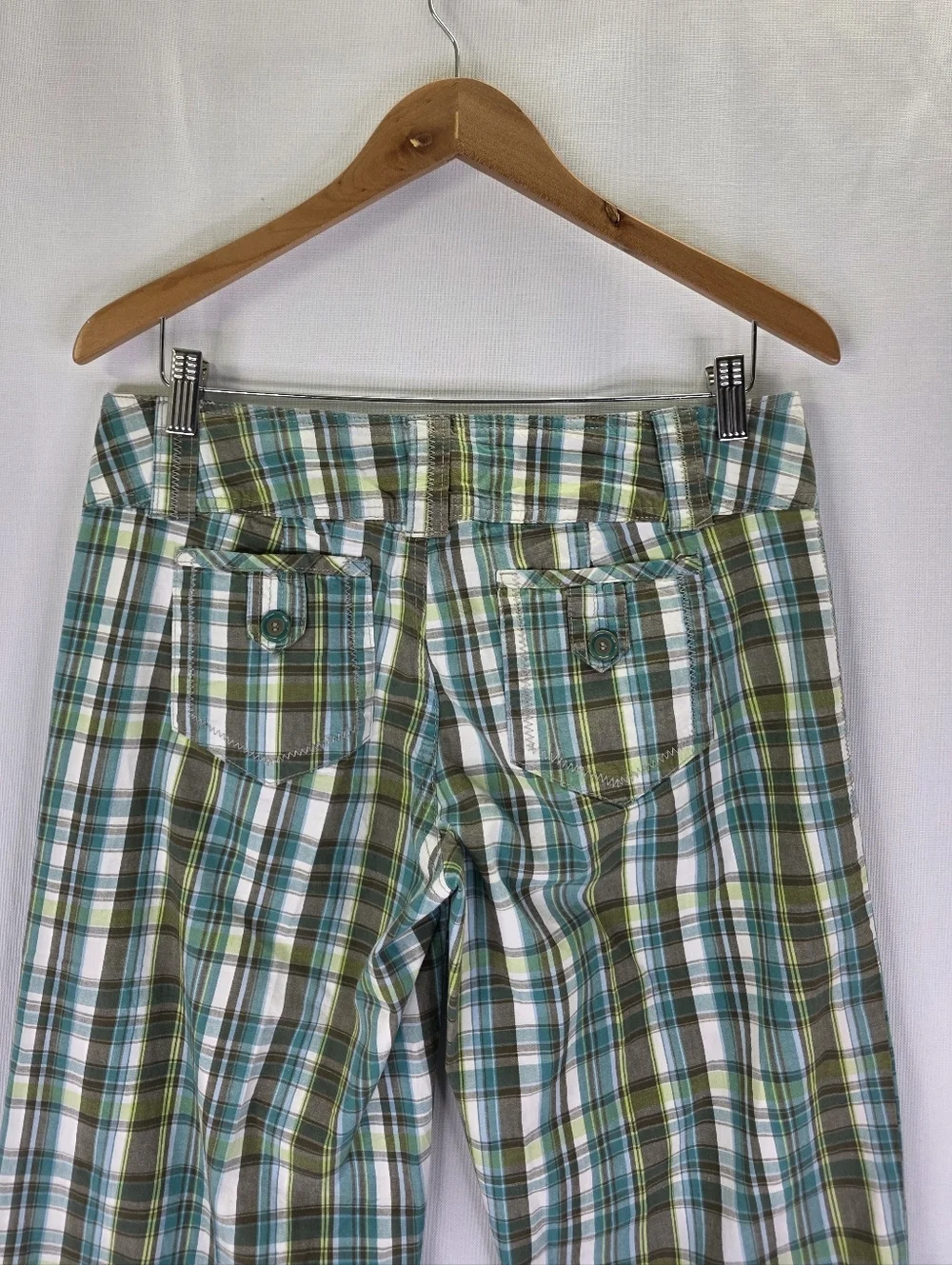 Rewind Y2K 00s Low Rise  Preppy Bermuda Shorts Multicolor Plaid Size 9‎ Juniors